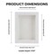 Classic White Wood Shadown Box Frame with Acrylic Front - White Suede Backing, 30 Sizes